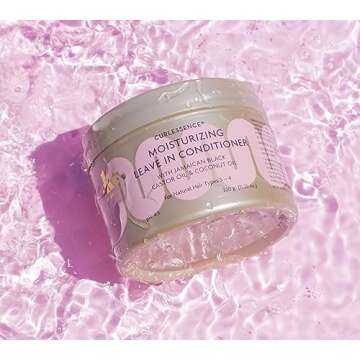 KeraCare CurlEssence Moisturizing Coconut Leave-In Conditioner With Jamaican Black Castor Oil and Coconut Oil - For Curly Hair - Silicone, Sulfate, and Paraben Free 12 oz