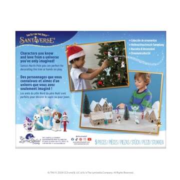 The Elf on the Shelf Ornament Collection - 5 Collectible Hang-or-Play Figures - with 2 New North Pol...