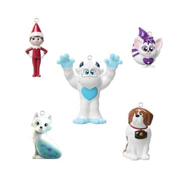 The Elf on the Shelf Ornament Collection - 5 Collectible Hang-or-Play Figures - with 2 New North Pole Pals - for Ages 3 Years and Above