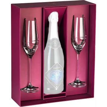 Champagne Flutes with Swarovski - Made in Europe