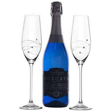 Champagne Flutes with Swarovski - Made in Europe