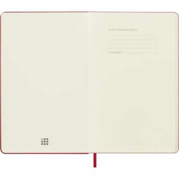 Moleskine Classic Notebook Hard Cover Large Scarlet Red