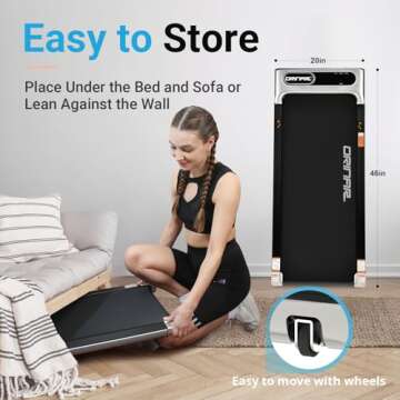 Orinar 2.5HP Under Desk Treadmill for Home & Office