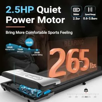 Orinar 2.5HP Under Desk Treadmill for Home & Office