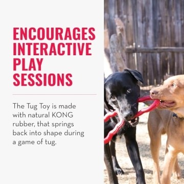 KONG Tug Toy for Dogs - Durable Natural Rubber for Fun