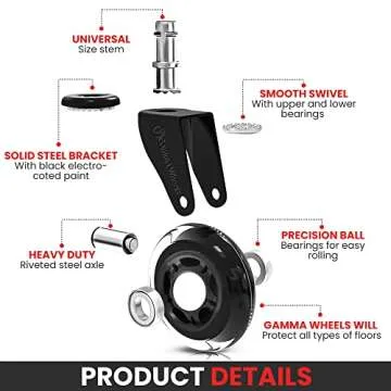 Gamma Office Chair Wheels: Smooth & Silent Replacement