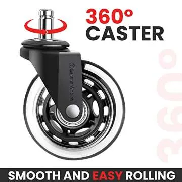 Gamma Office Chair Wheels: Smooth & Silent Replacement
