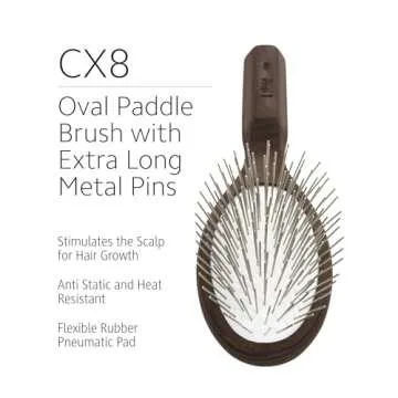 Ibiza Hair Oval Brush CX8 | Carbonized Wood for Detangling
