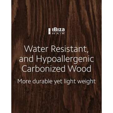 Ibiza Hair Oval Brush CX8 | Carbonized Wood for Detangling