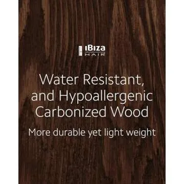 Ibiza Hair Oval Brush CX8 | Carbonized Wood for Detangling