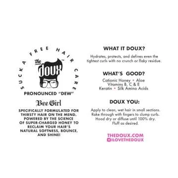 The Doux Bee Girl Honey Curl Custard for All Curl Types