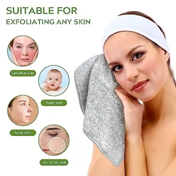 Ultra Soft SINLAND Microfiber Face Towels for Gentle Cleansing