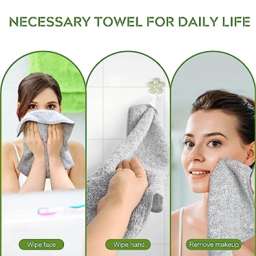 Ultra Soft SINLAND Microfiber Face Towels for Gentle Cleansing