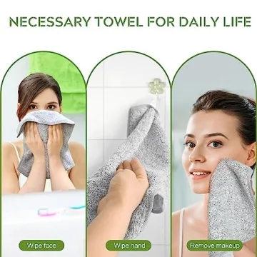 Ultra Soft SINLAND Microfiber Face Towels for Gentle Cleansing