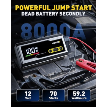 AUXITO 8000A Jump Starter Portable Battery Jump Starter with Smart Clamps & Power Bank
