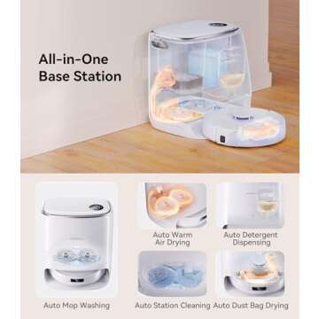 Narwal Freo X Ultra Robot Vacuum and Mop Combo, 8200Pa Robot Mop & Vacuum, Auto Mop Drying/Washing, Self-Empty, Zero-Tangling, DirtSense™, Maintenance-Free Base Station (Renewed)