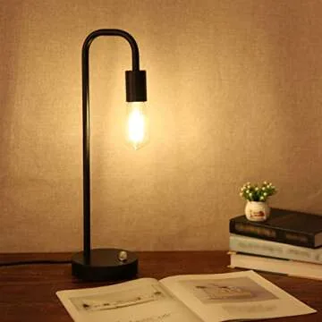 Tomshine USB Bedside Lamp, Stepless Dimming Modern Nightstand Lamp with Two USB Charging Ports for Bedroom (LED Bulb Included) (19.69in)