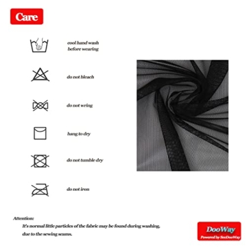 DooWay Women's Long Tulle Gloves - Elegant Touchscreen Mesh