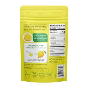 TALCUFON Freshly Squeezed Lemon Powder 10 Oz, Just Cold Pressed, Freeze Dried Lemon Juice Powder No ...