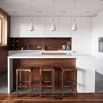 Livelynine 15.8 x 394 Glossy White Wallpaper Peel and Stick Kitchen Cabinet Contact Paper Waterproof...