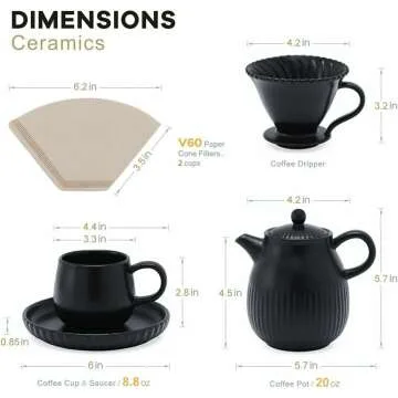 D'ORAMIE Pour Over Coffee Set for Home Brewing