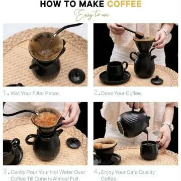 D'ORAMIE Pour Over Coffee Set for Home Brewing