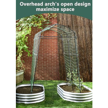 SUMGROW 7ft Garden Arch Trellis for Climbing Plants