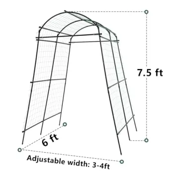 SUMGROW 7ft Garden Arch Trellis for Climbing Plants