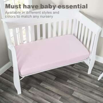 Everyday Kids 2-Pack Fitted Crib Sheets, 100% Soft Breathable Microfiber Baby Sheet, Fits Standard S...
