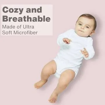 Everyday Kids 2-Pack Fitted Crib Sheets, 100% Soft Breathable Microfiber Baby Sheet, Fits Standard Size Crib Mattress 28in x 52in, Pink Nursery Sheet and White Nursery Sheet