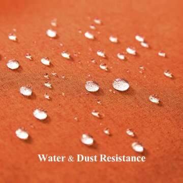 MIULEE Pack of 2 Decorative Outdoor Solid Waterproof Throw Pillow Covers Polyester Linen Garden Farm...