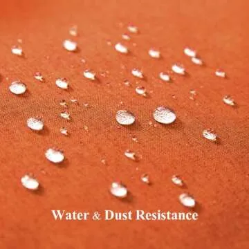 MIULEE Pack of 2 Decorative Outdoor Solid Waterproof Throw Pillow Covers Polyester Linen Garden Farm...