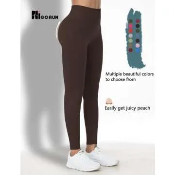 HIGORUN High Waist Scrunch Butt Lift Leggings for Women
