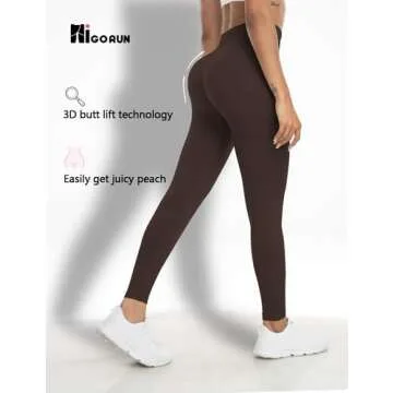 HIGORUN High Waist Scrunch Butt Lift Leggings for Women