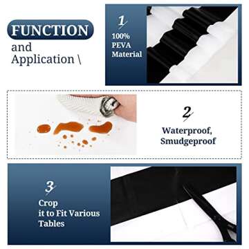 Showgeous 10 PCS Striped Tablecloth Plastic Stripe Table Cover Classic Black and White Striped Waterproof Rectangle Tablecloth for Indoor Outdoor Events Banquet Party Holiday Picnic (54 x 108 Inch)