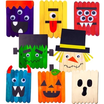 Geltvilra 8 Pack Halloween Crafts Kits for Kids - Creative DIY Fun!