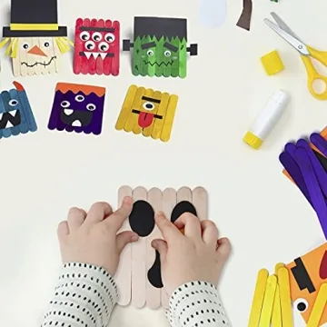 Geltvilra Halloween Crafts Kits for Kids 8 Pack Fun Monster DIY