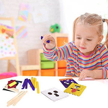 Geltvilra Halloween Crafts Kits for Kids 8 Pack Fun Monster DIY