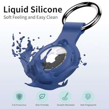 AirTag Holder 4 Pack - Colorful Silicone Keychains