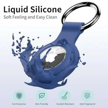 AirTag Holder 4 Pack - Colorful Silicone Keychains