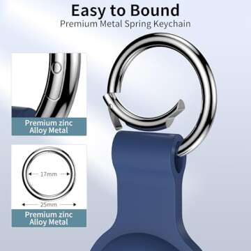 AirTag Holder 4 Pack - Colorful Silicone Keychains