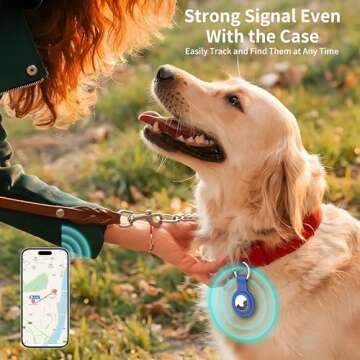 AirTag Holder 4 Pack - Colorful Silicone Keychains