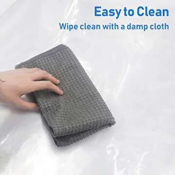 AMAZINCATS Clear Shower Curtain Liner with Rustproof Grommets and Magnetic Hem, Waterproof Stall Liner, Rust Proof Holes,Heavy Duty, Long Curtain for Bathroom Shower and Bathtubs