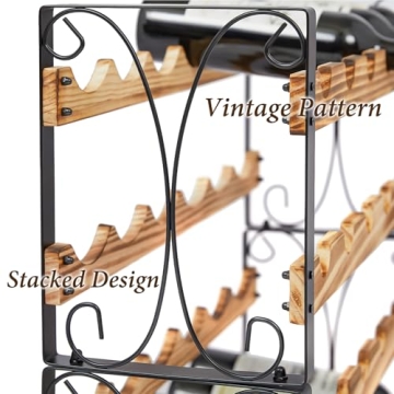 Elegant Stackable Wine Rack for 36 Bottles