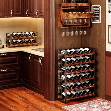 Elegant Stackable Wine Rack for 36 Bottles