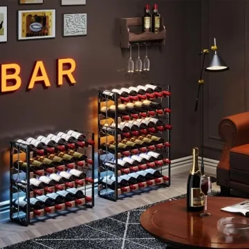 Elegant Stackable Wine Rack for 36 Bottles