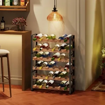 Elegant Stackable Wine Rack for 36 Bottles