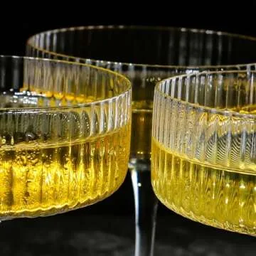 YOUKI Martini Glasses Set of 4 - Perfect Cocktail Glassware