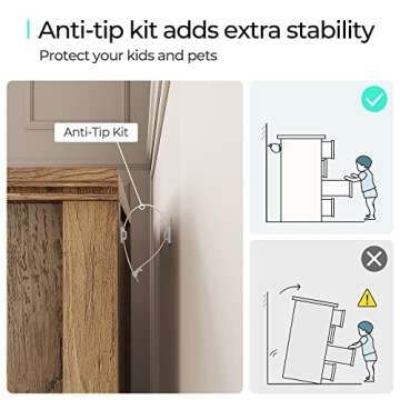 LINSY HOME Dresser for Bedroom, 9 Drawer Long Dresser with Antique Handles, Wood Chest of Drawers for Living Room, Entryway and Hallway, Rustic Brown