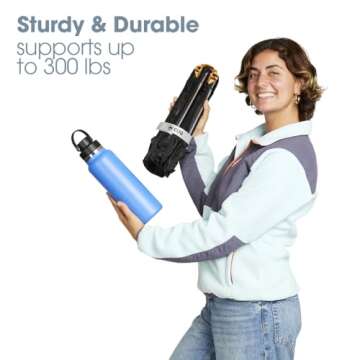 CLIQ Portable Chair - Lightweight Folding Chair for Camping - Supports 300 Lbs - Perfect for Outdoor Adventures - Mist Chair